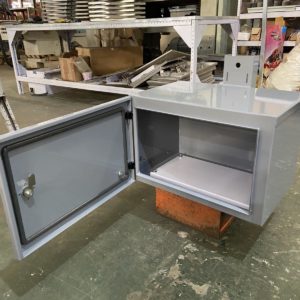 Nema 4x SR+ Cabinet Pole Mounted SH-CZ Stainless Sheet 7 Ga. 16, 1.5mmthk (304)